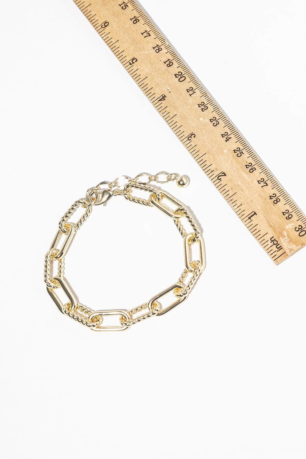 Mixed Texture Paperclip & Rope Chain Anklet