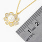 Gold Plated Freshwater Pearl Sunflower Necklace