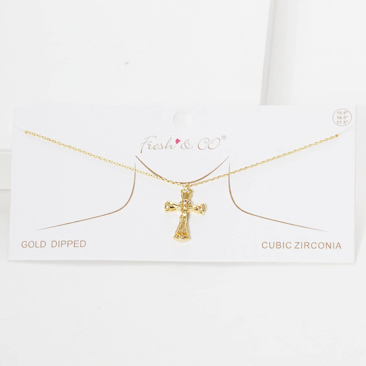 Gold Plated Resurrection Cross Necklace