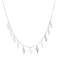 Gold Plated Chain w/ Dangling Leaves Necklace