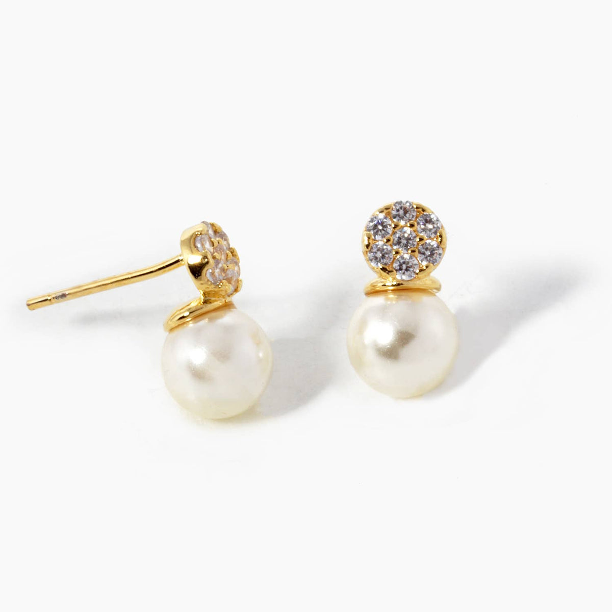 Gold Dipped Freshwater Pearl Studs