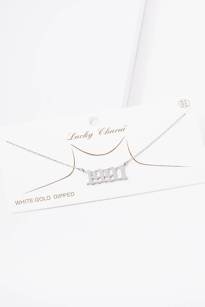 Gold Plated Birth Year Necklace