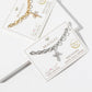 Cubic Zirconia Cross Charm Link Bracelet with Magnetic Clasp