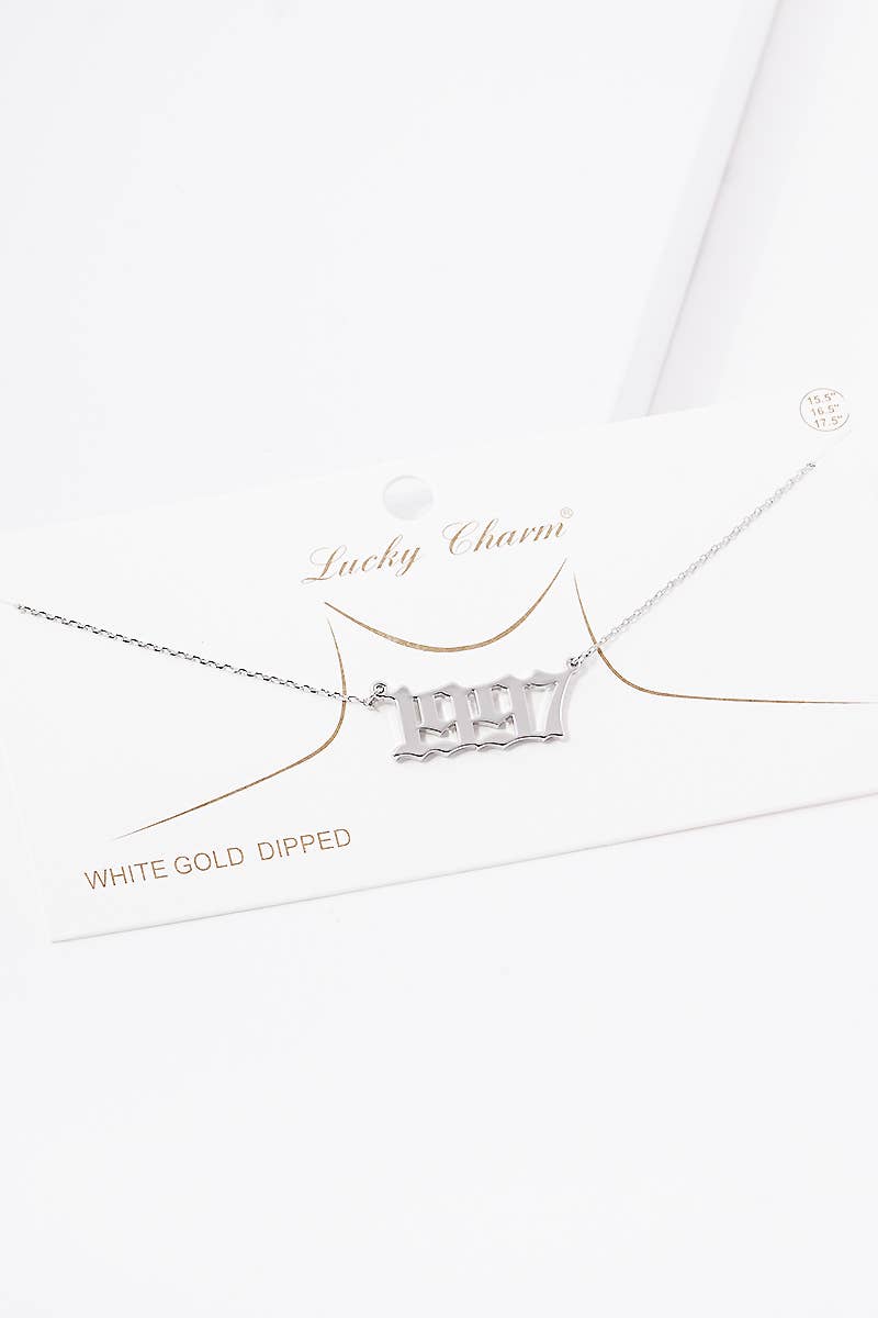 Gold Plated Birth Year Necklace