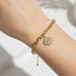 Cubic Zirconia Seashell Magnetic Clasp Link Chain Bracelet