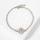 Dainty Gold Dipped Initial Clover Bracelet