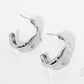 18K Gold Dipped Organically Shaped 30mm Open Hoop Earrings