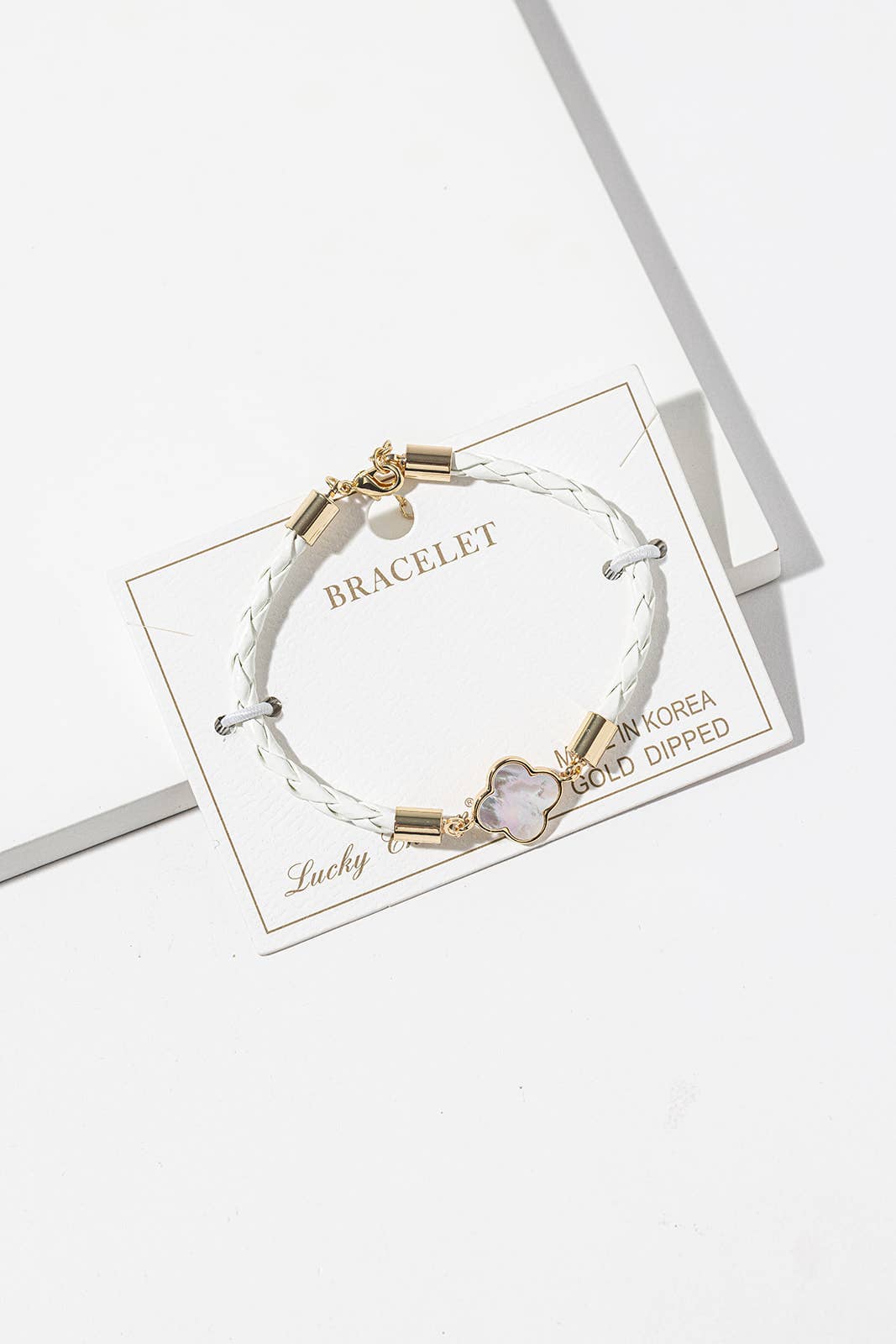 Clover Luck Braided Cord Bracelet