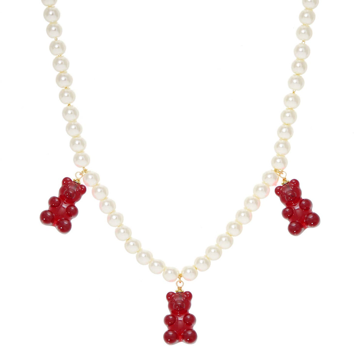 Multicolor Beaded Gummy Bear Necklace