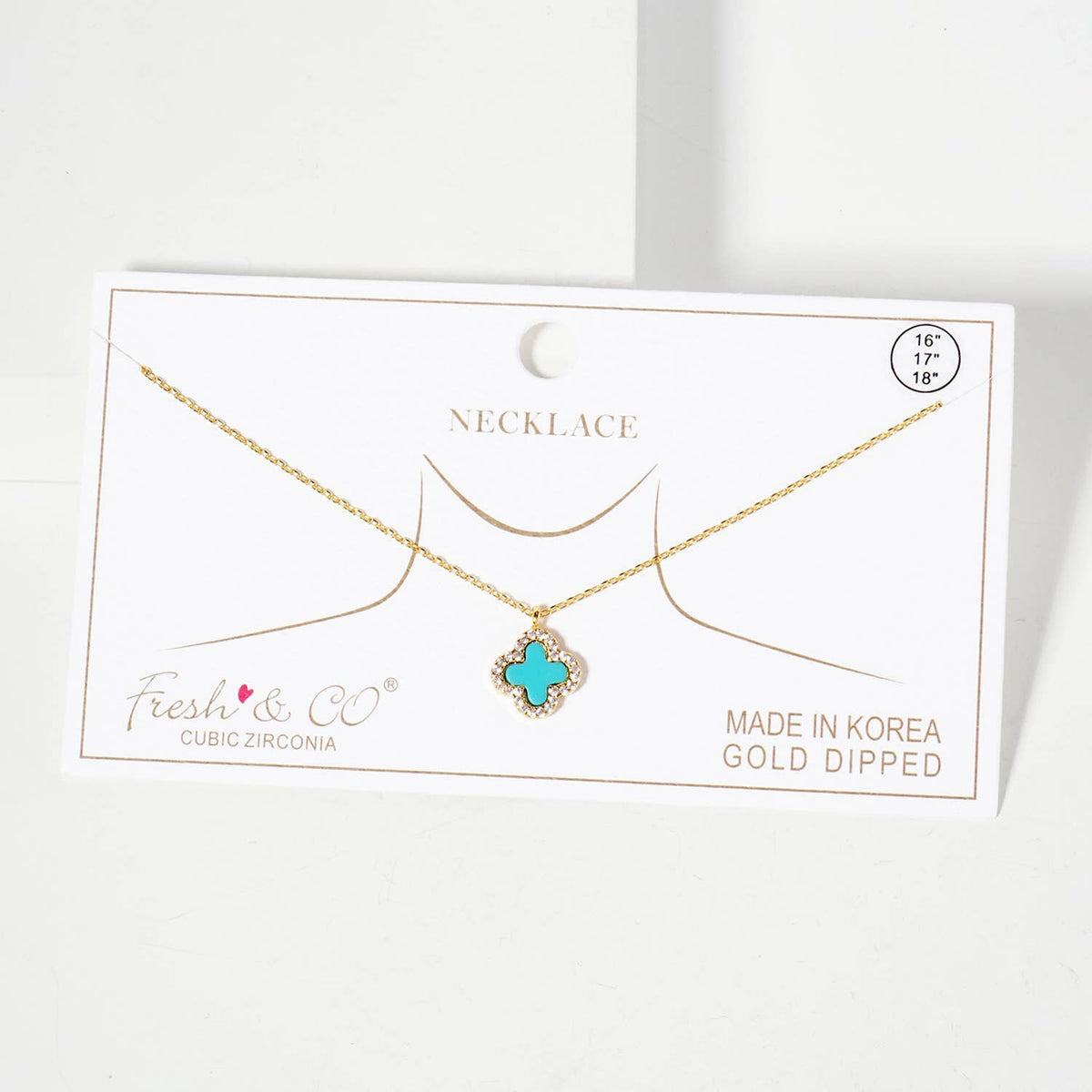 Pave-Set 11mm Quatrefoil Pendant Necklace