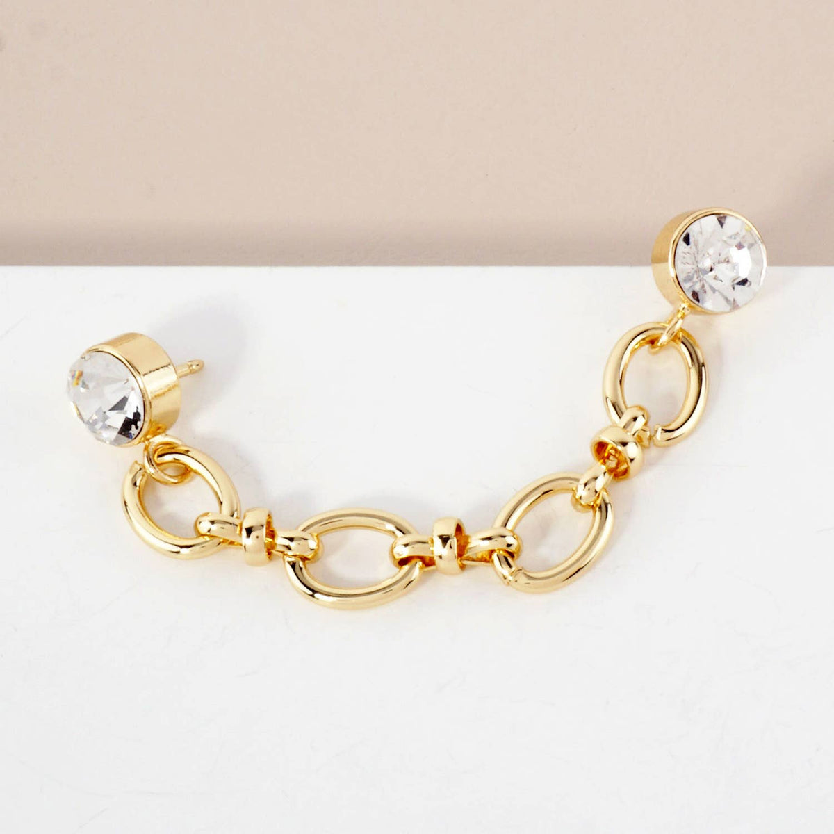 Crystal Link Chain Cap & Pin