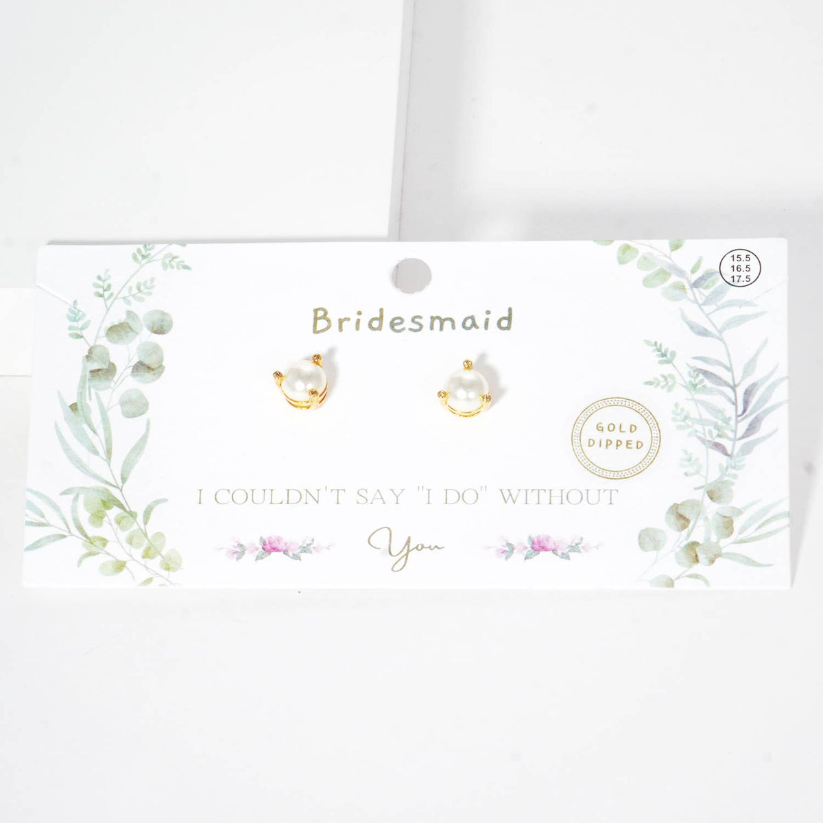 Bridesmaid Proposal Pearl & Crystal Stud Earrings