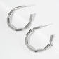 30MM CHAIN HOOP EARRINGS / 18K GOLD DIPPED