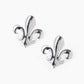 Gold Plated Chunky Bold Fleur De List Earrings
