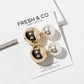 Jumbo Double-Sided Ball Stud Earrings – Statement Pearl