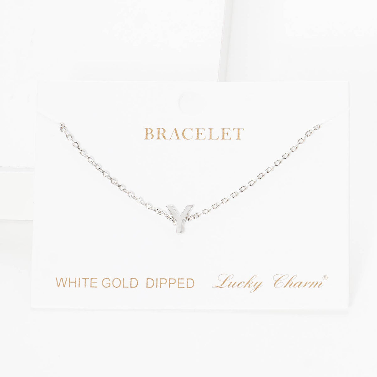 Gold Plated Initial Letter Bracelet