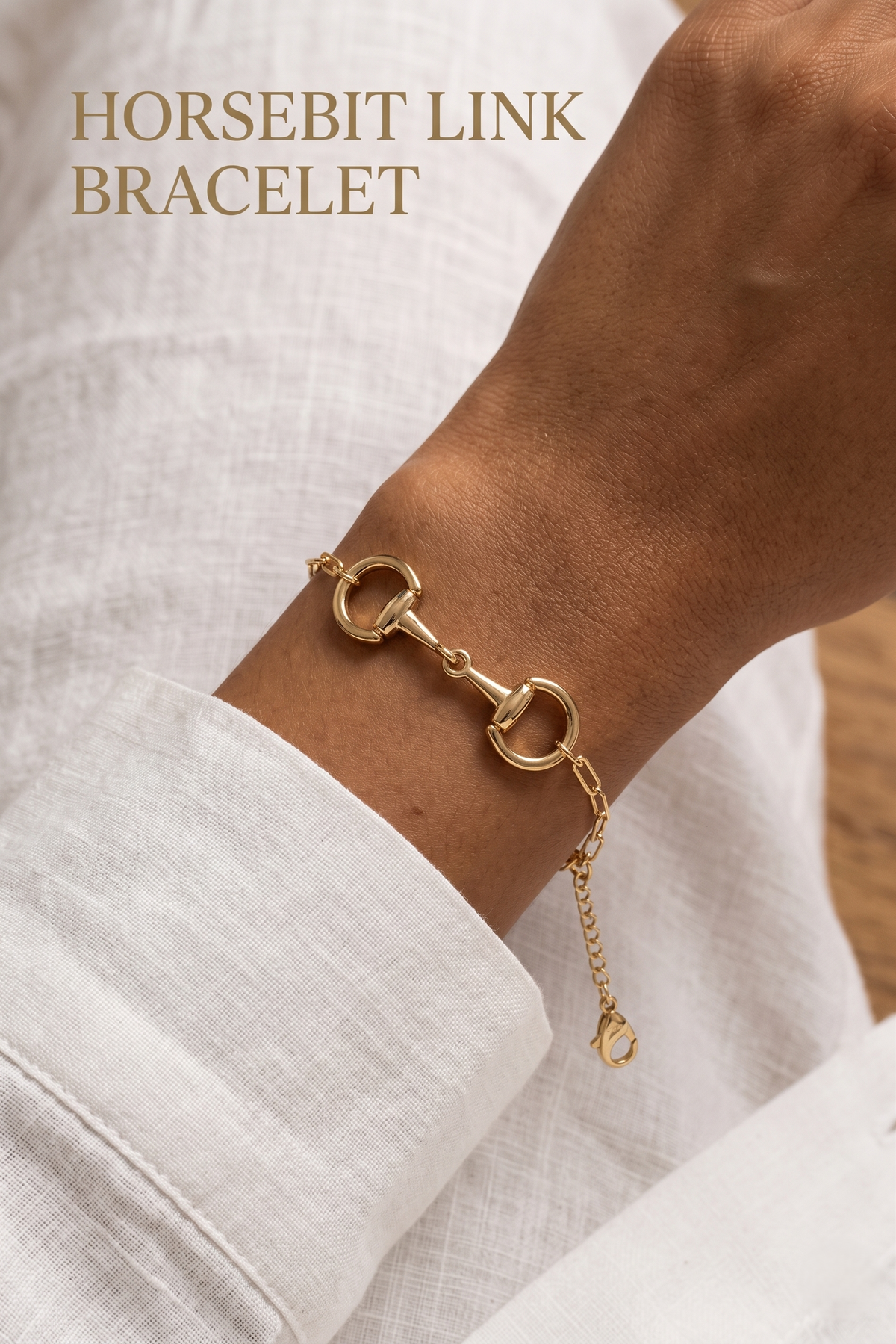 Minimalist Horsebit Link Chain Bracelet