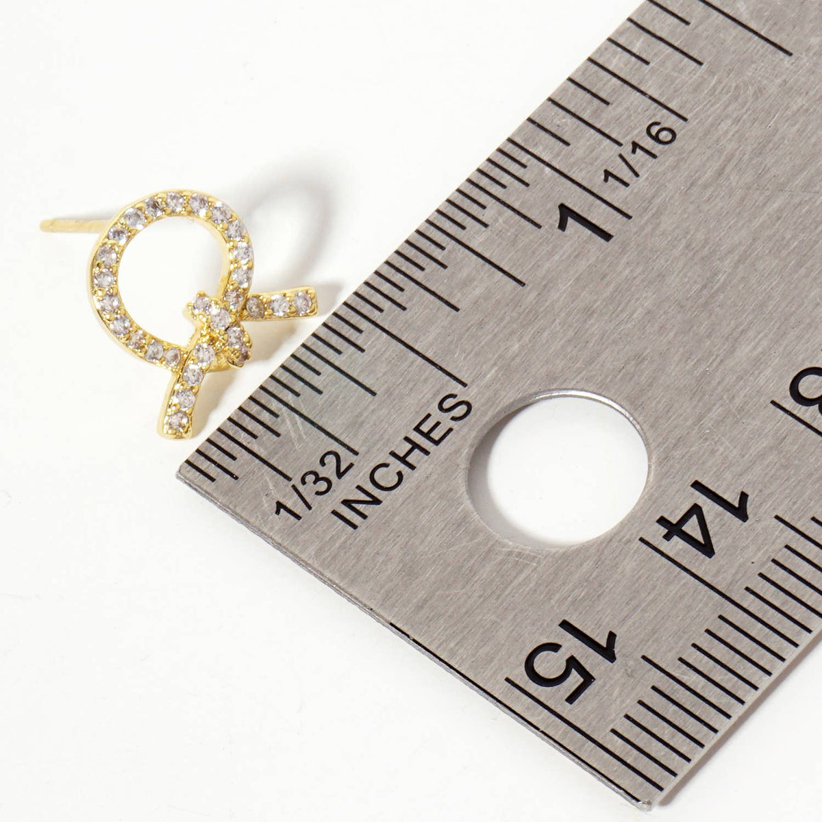 Knot Design 18K-Gold-Dipped Stud Earrings