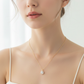 Elegant Pear-Cut Halo Pendant Necklace