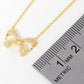 Gold Plated Cubic Ribbon Necklace