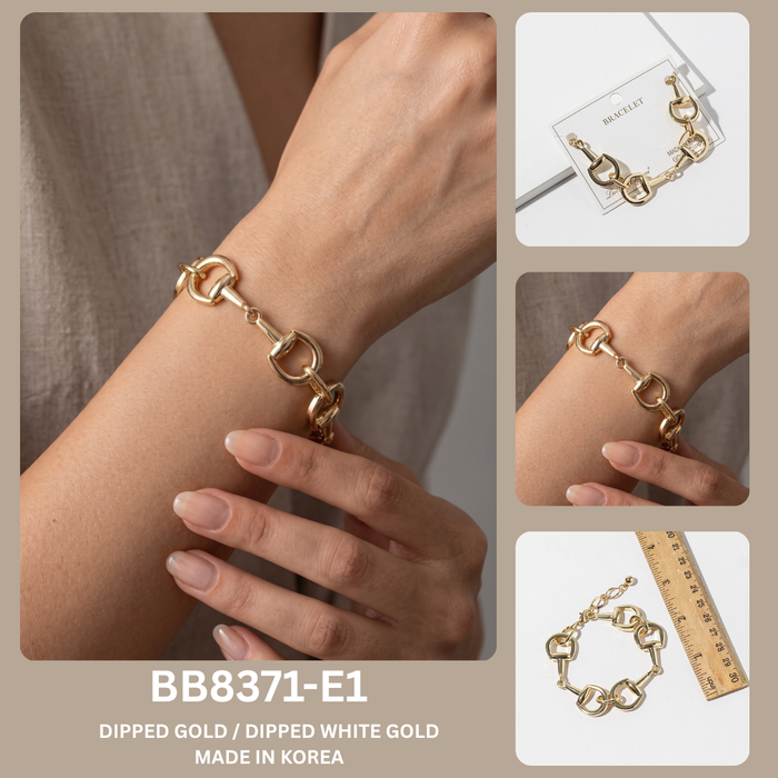 Statement Horsebit Link Bracelet