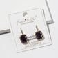 Birthstone Dangle Earrings – Gold-Dipped Octagon Cubic