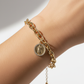 Virgin Mary Cubic Zirconia Chain Bracelet.