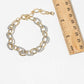 Two-Tone Twisted Oval Link Chain Bracelet