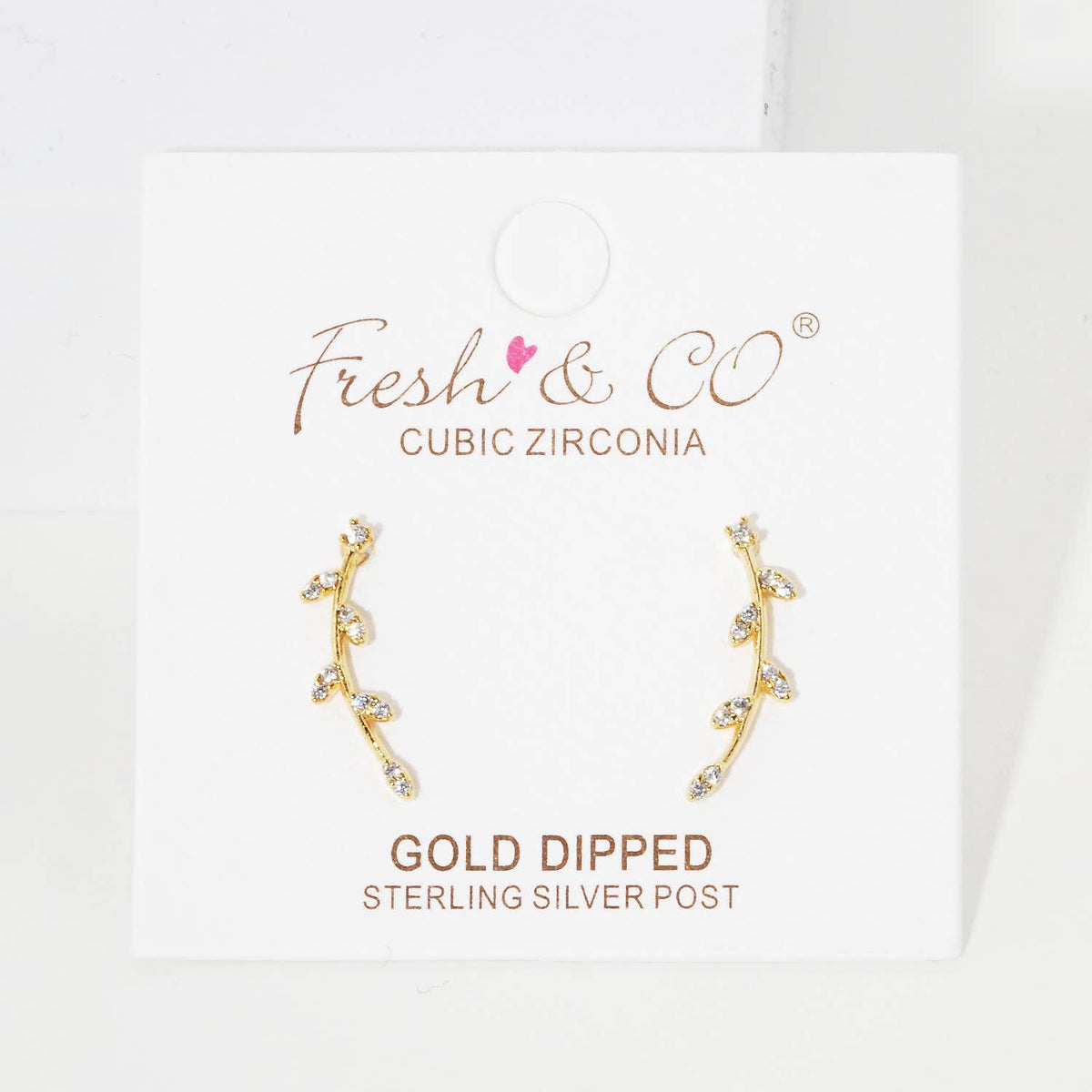 Cubic Zirconia Vine Ear Crawler