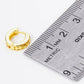 18K Gold Dipped Triangle Cutout 11mm Brass Huggie Hoop