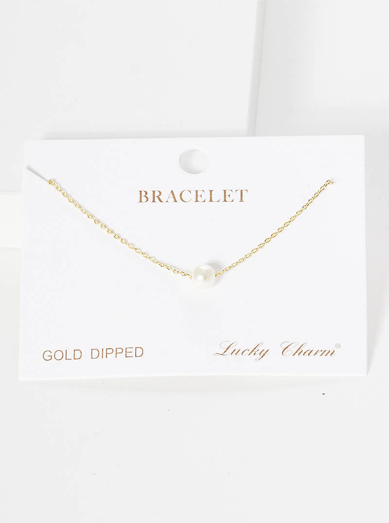 Minimalist Pearl Chain Bracelet
