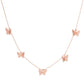 Gold Multi Butterfly Charm Necklace