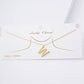 Gold Plated Pearl Initial Necklace