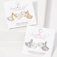 Gold Freshwater Pearl Fan Shaped Stud Earrings