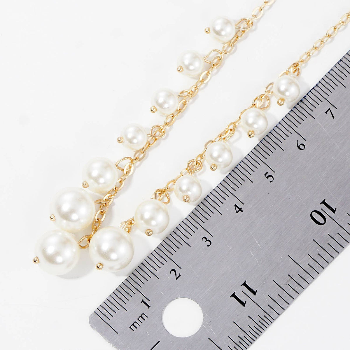 Bridesmaid Pearl Dangle Chain Necklace