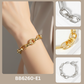 Mixed Texture U-Link Chain Bracelet