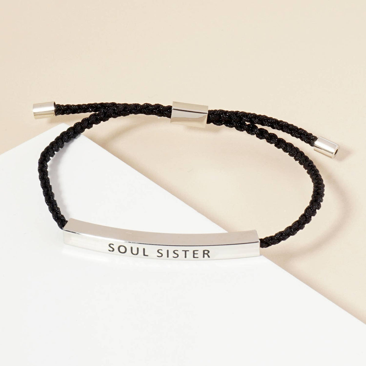 Inspirational Messages "Soul Sister" Tube Bar Bracelet