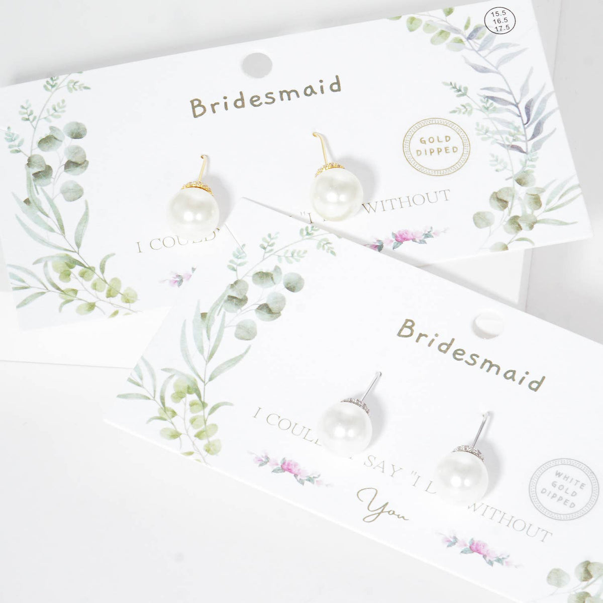 Elegant Bridesmaid Proposal Pearl Drop Earrings