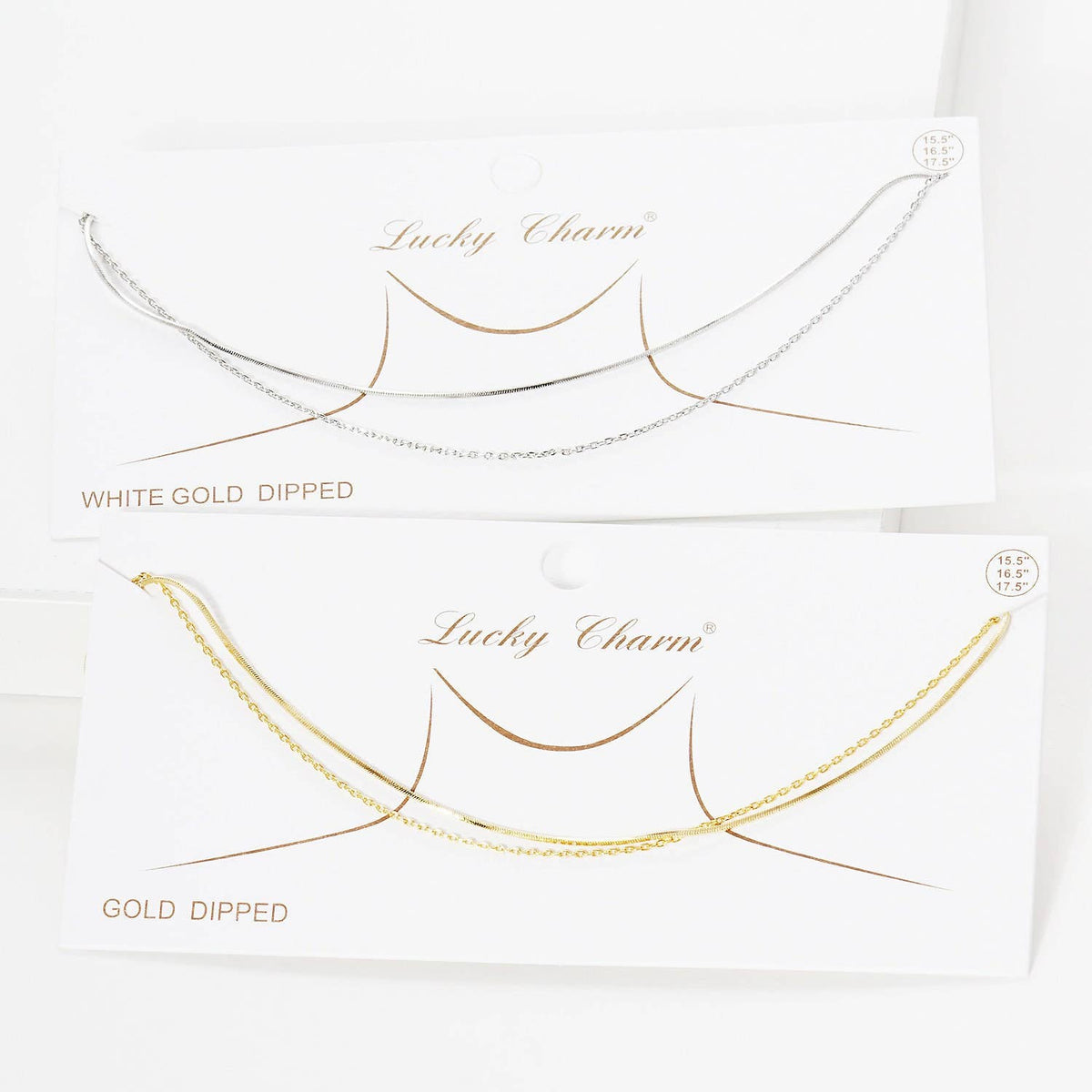 Gold Simple Double Layer Chain Necklace