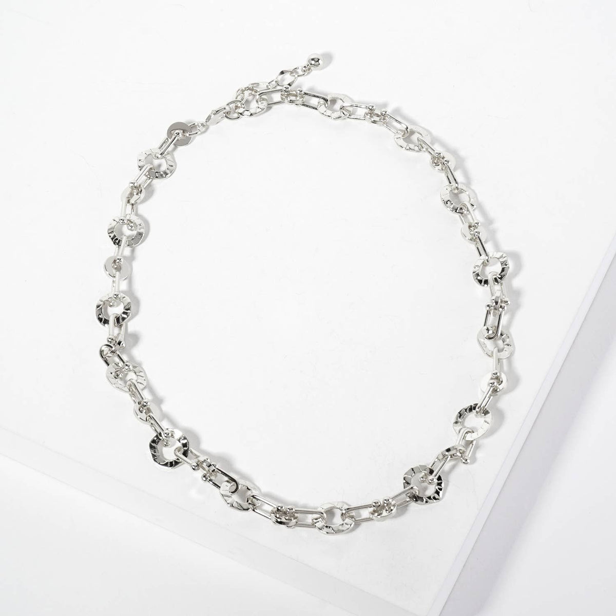 Textured Circle Links with HardWear Chain Necklace