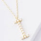 Gold Plated Pearl Initial Necklace