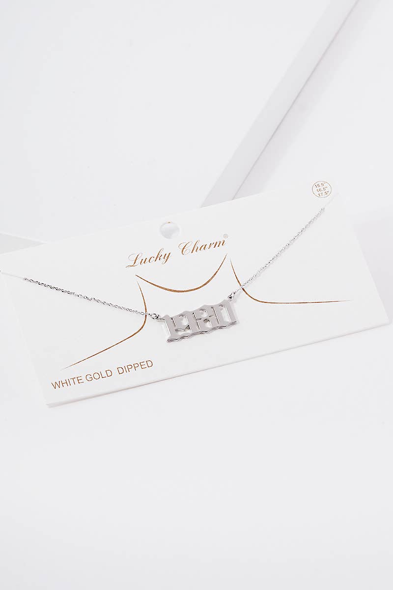 Gold Plated Birth Year Necklace