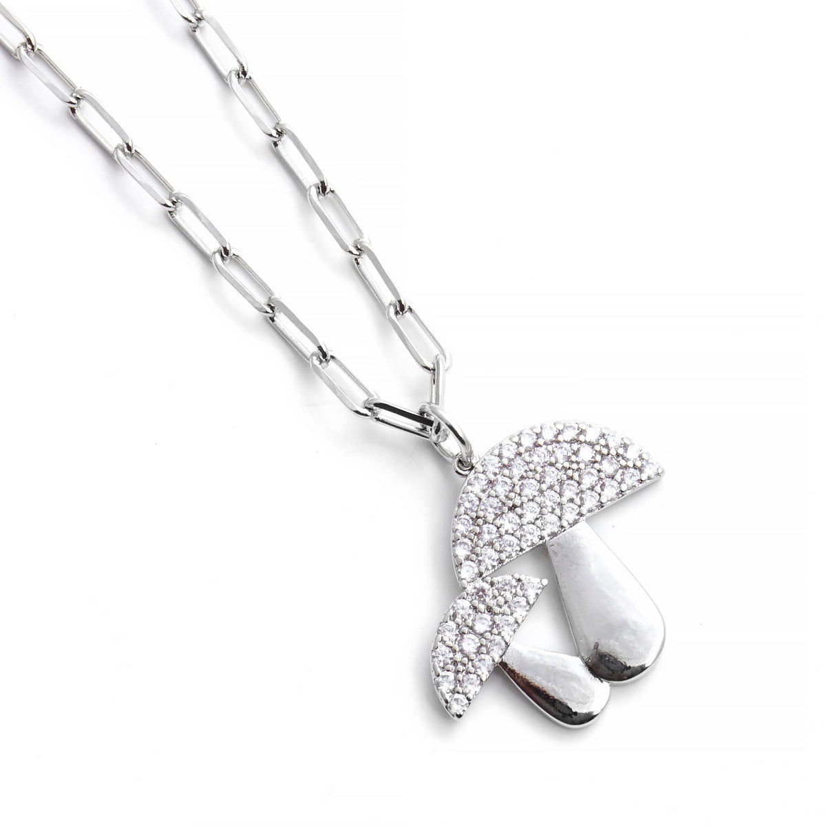 Gold Plated Double Mushroom Necklace