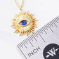 Gold Plated Evil Eye Sunburst Necklace