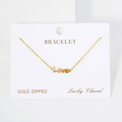 Minimalist "Love" Script Bracelet