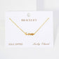 Polished Brass Love Word Chain Bracelet.