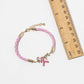 Hope Pink Ribbon Bracelet – Gold-Dipped Braided Script Charm