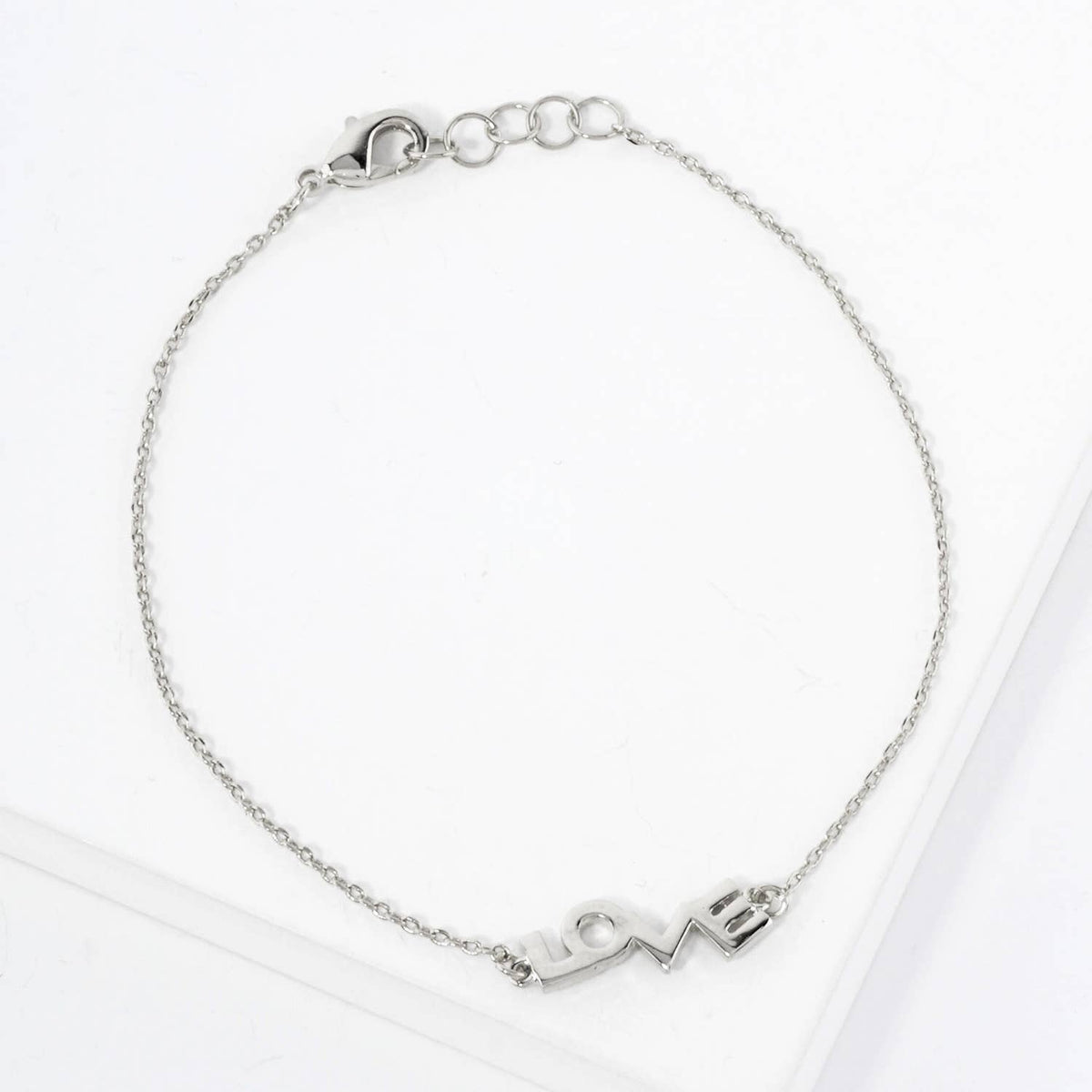 Minimalist Block-Letter "LOVE" Bracelet