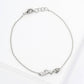 Polished Brass Love Word Chain Bracelet