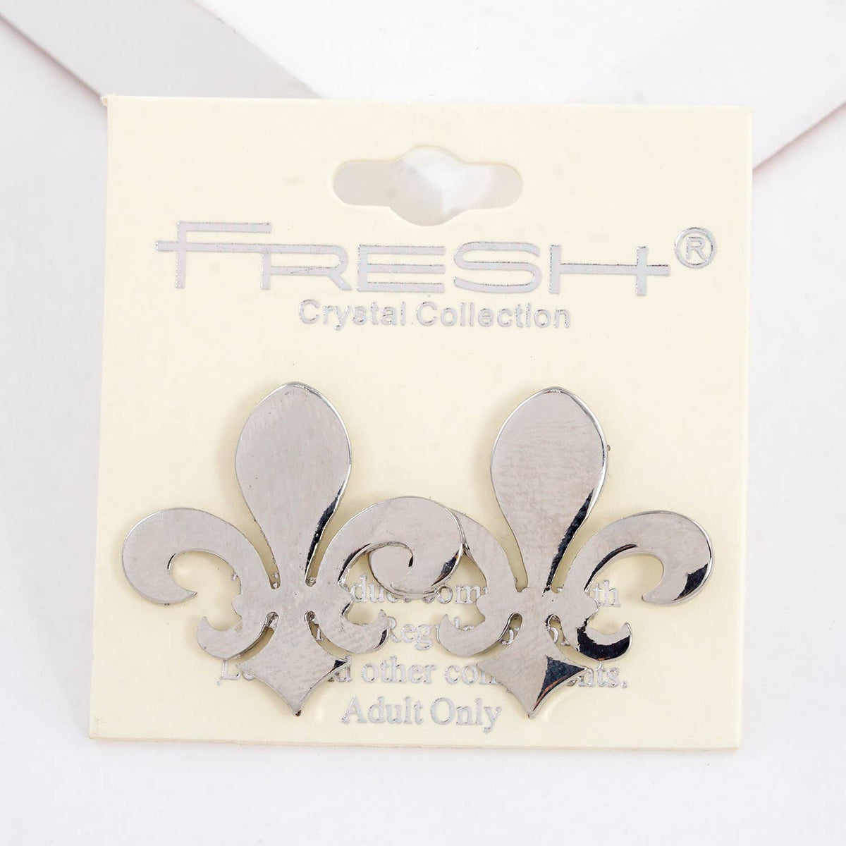 Gold Plated Chunky Bold Fleur De List Earrings